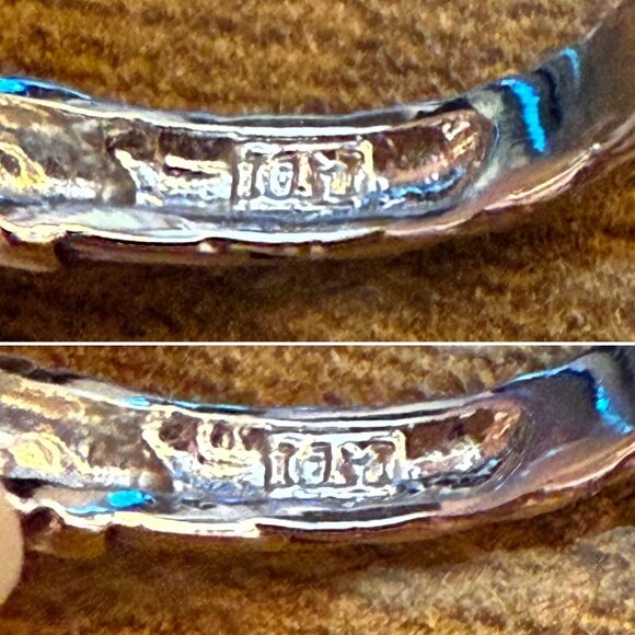 Lavender CZ Cable Band Ring Size 8 10K Gold Estate Jewelry Timeless Style - Picture 7 of 14